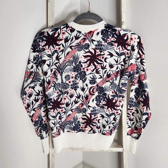 Scotch & Soda womens XS cotton wool blend floral printed pullover sweater - Picture 4 of 4